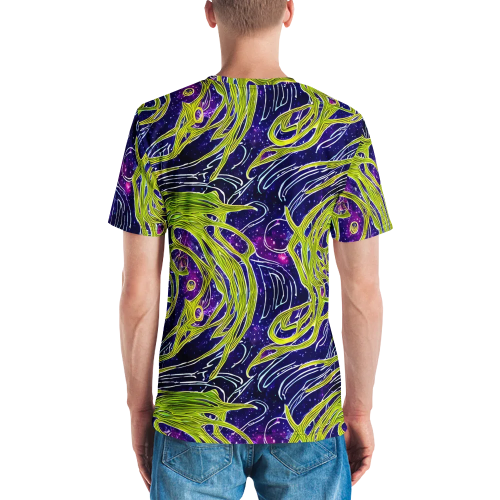 Celestial Scribbles on Men's Crew Neck T-Shirt — Back