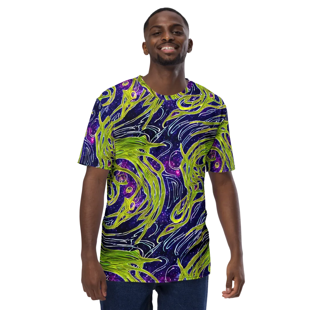 Celestial Scribbles on Men's Crew Neck T-Shirt — Front