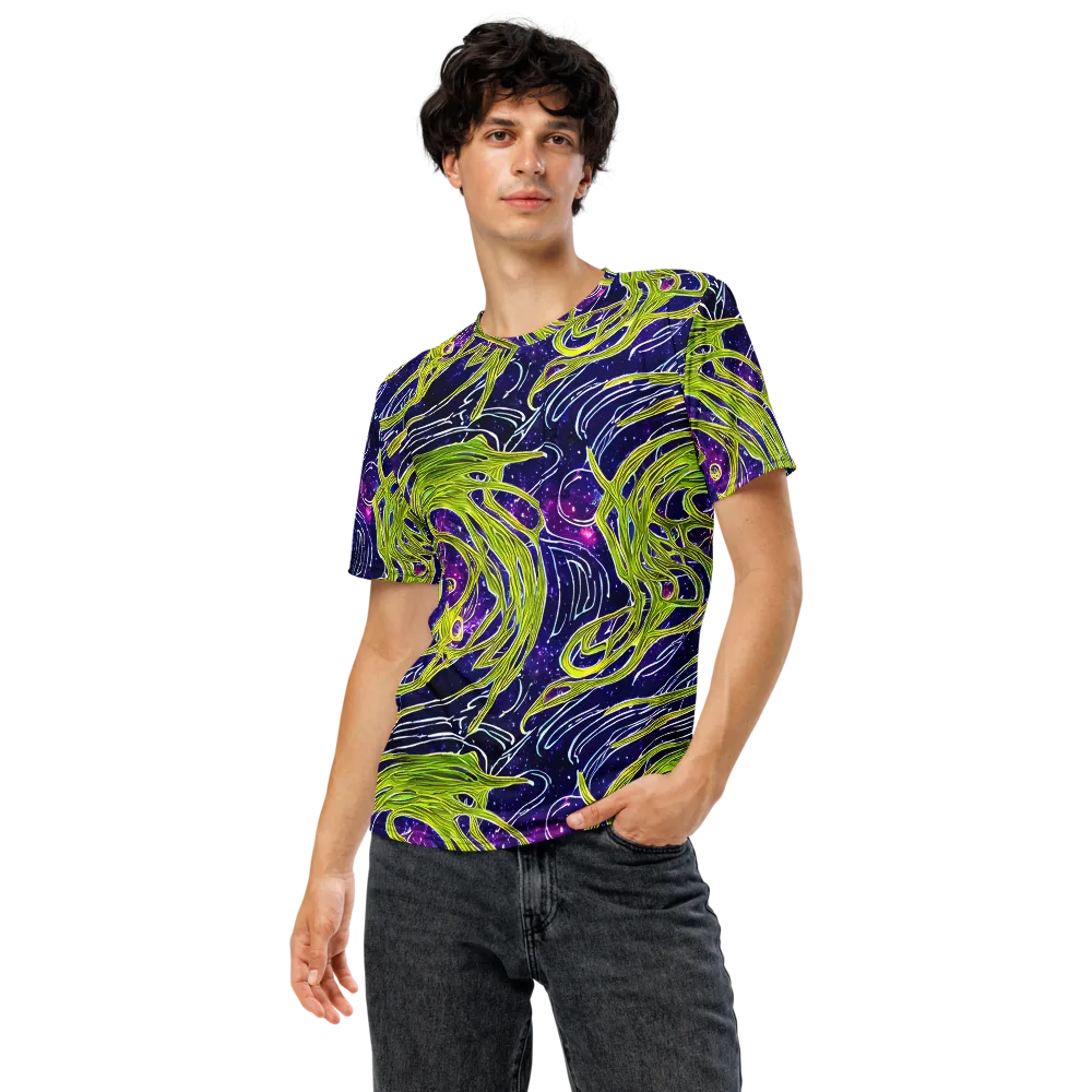 Celestial Scribbles on Men's Crew Neck T-Shirt — Front
