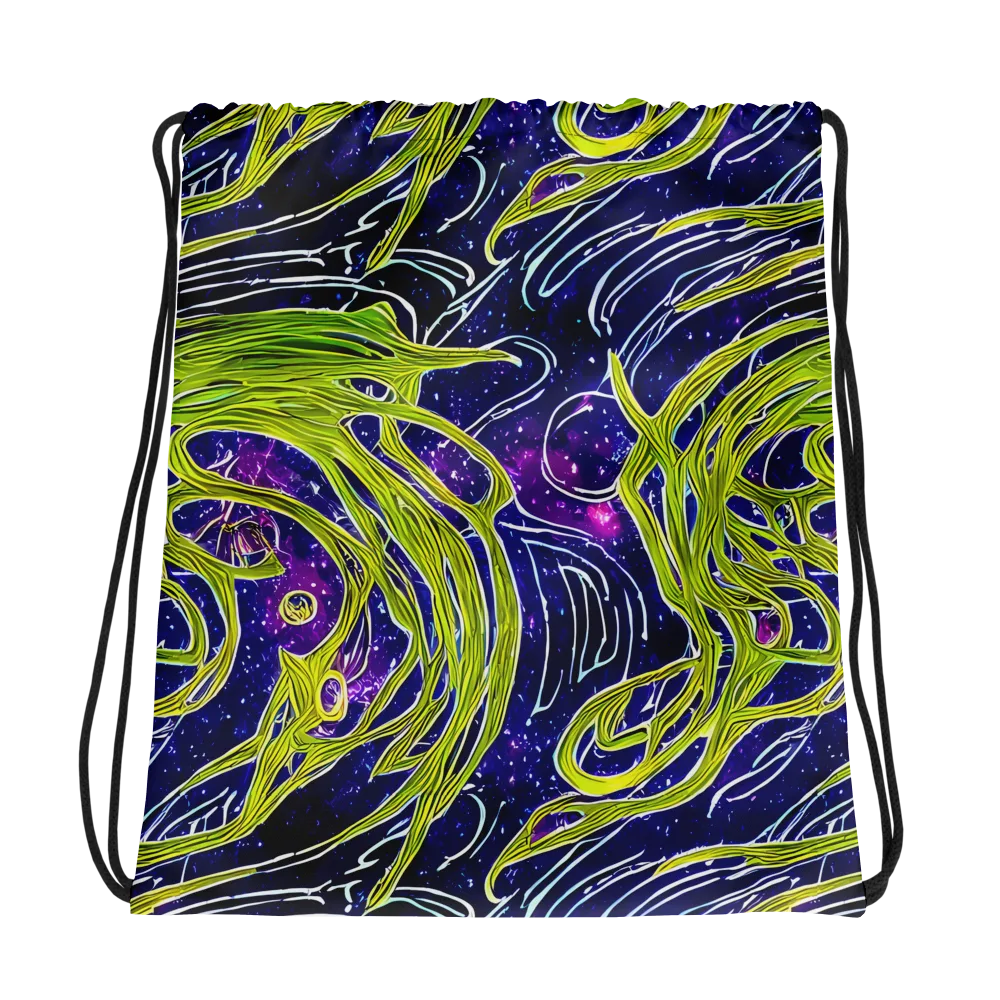 Celestial Scribbles on Drawstring Bag — Photo
