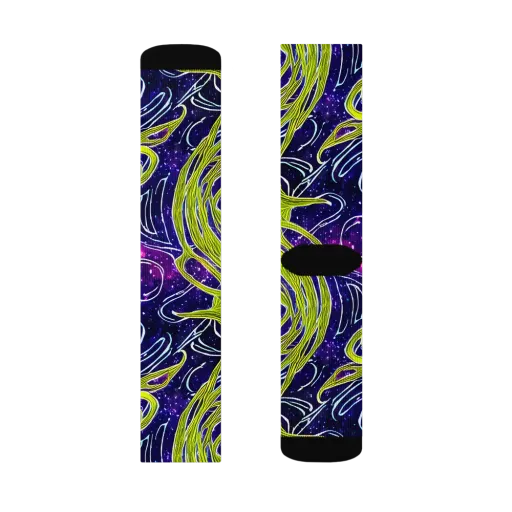Celestial Scribbles on a Socks