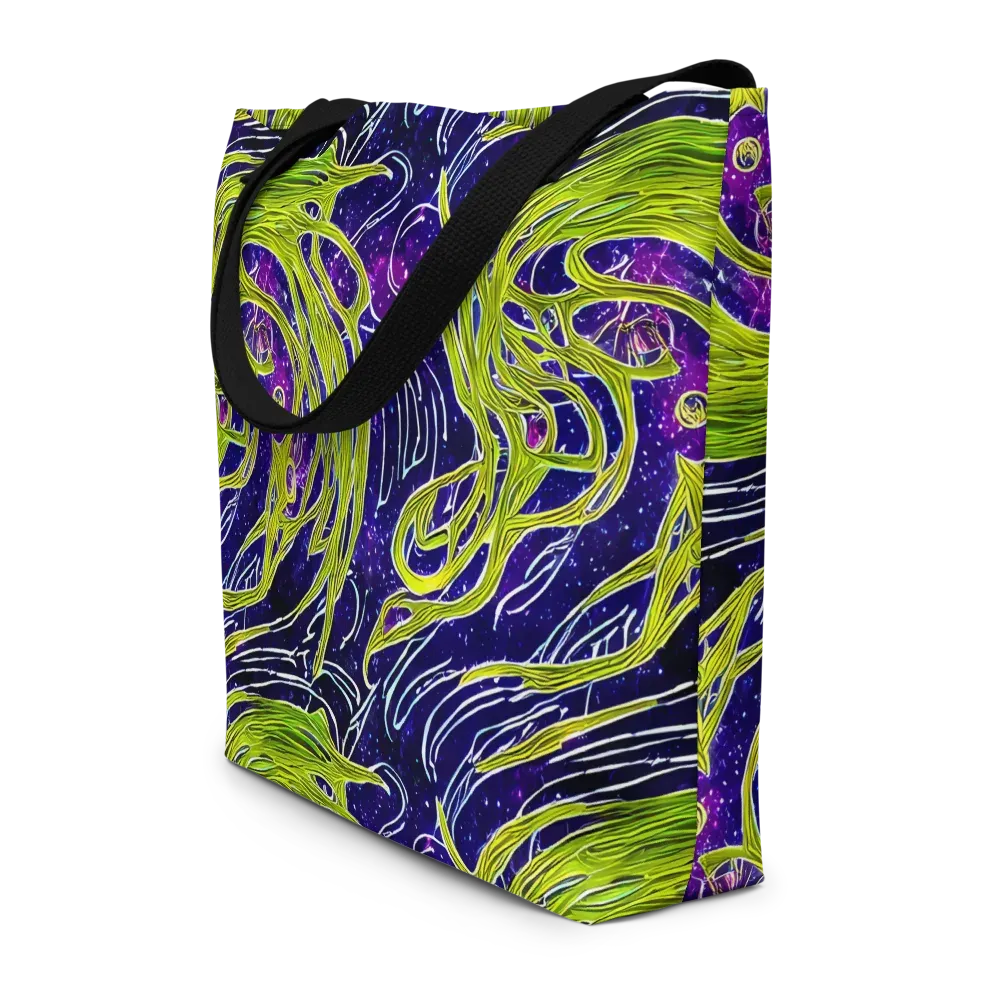 Celestial Scribbles on Large Tote Bag W/ Pocket — Front
