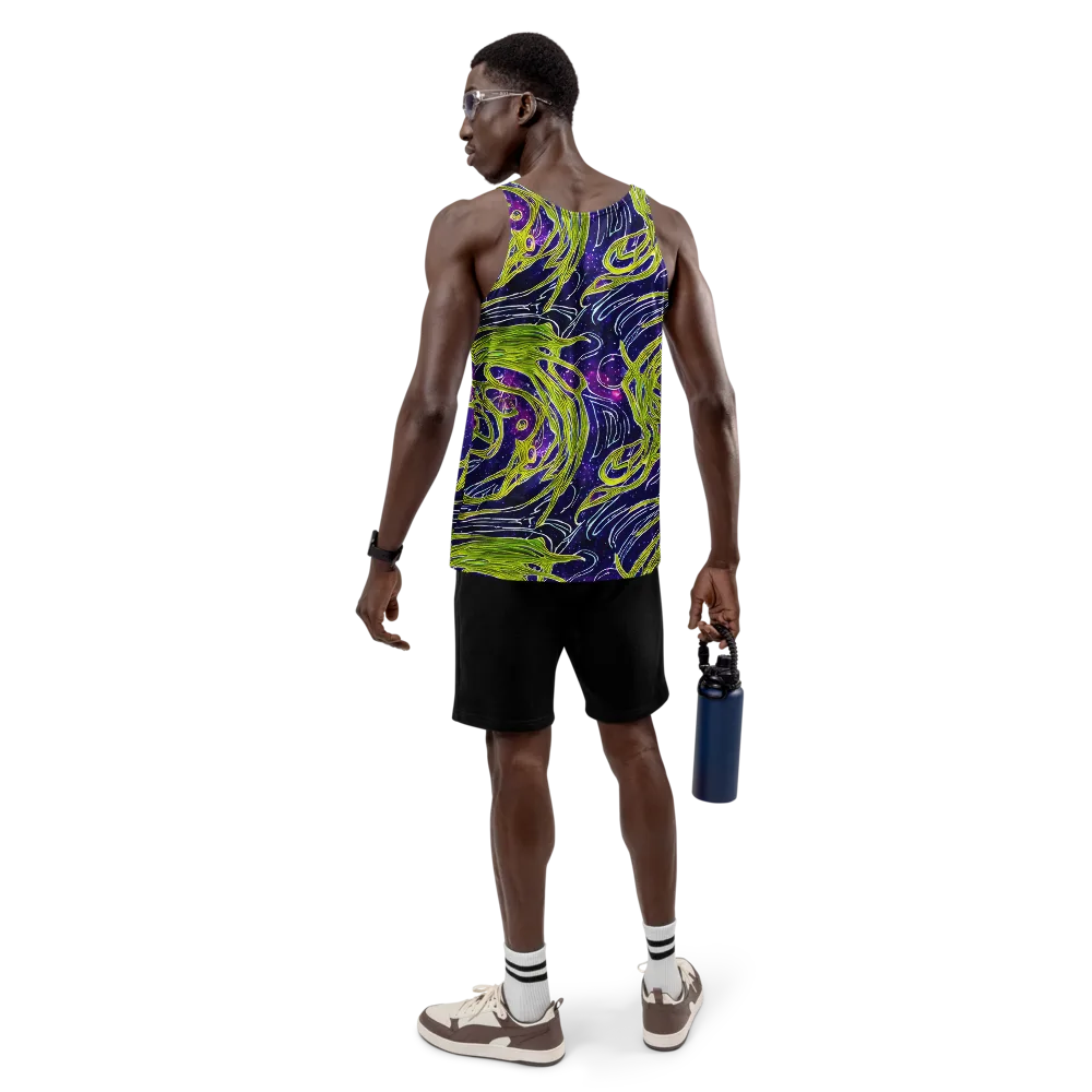 Celestial Scribbles on Men's Tank Top — Back