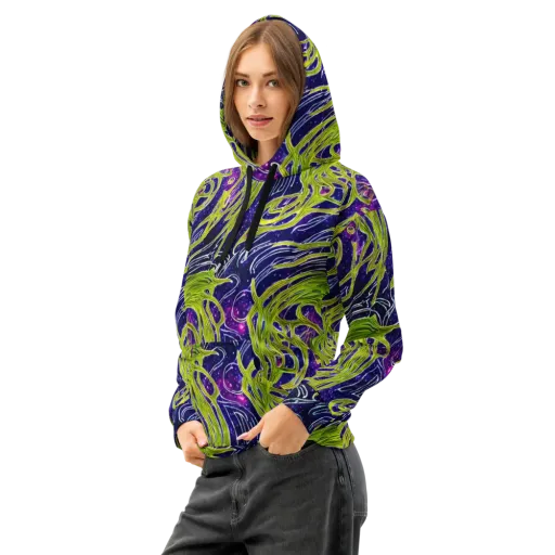 Celestial Scribbles on a Cotton Hoodie