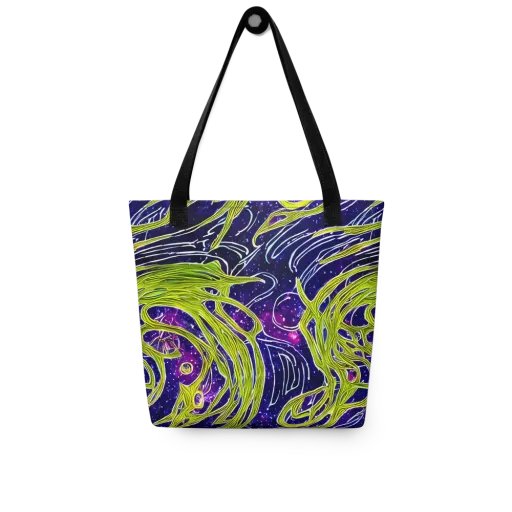 Celestial Scribbles on a Tote Bag