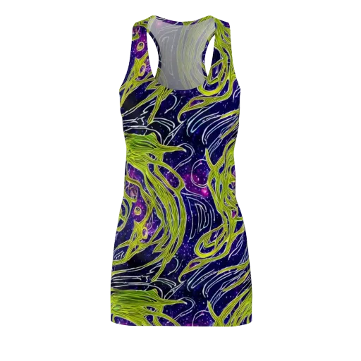 Celestial Scribbles on a Racerback Dress