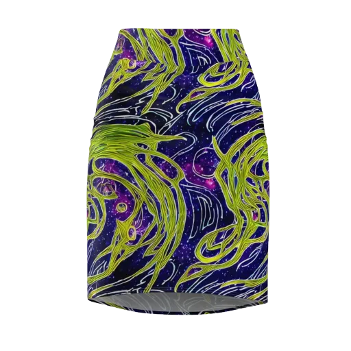 Celestial Scribbles on a Pencil Skirt
