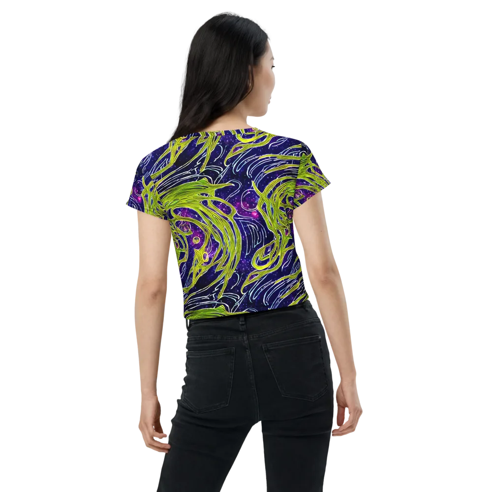 Celestial Scribbles on Crop Tee — Back