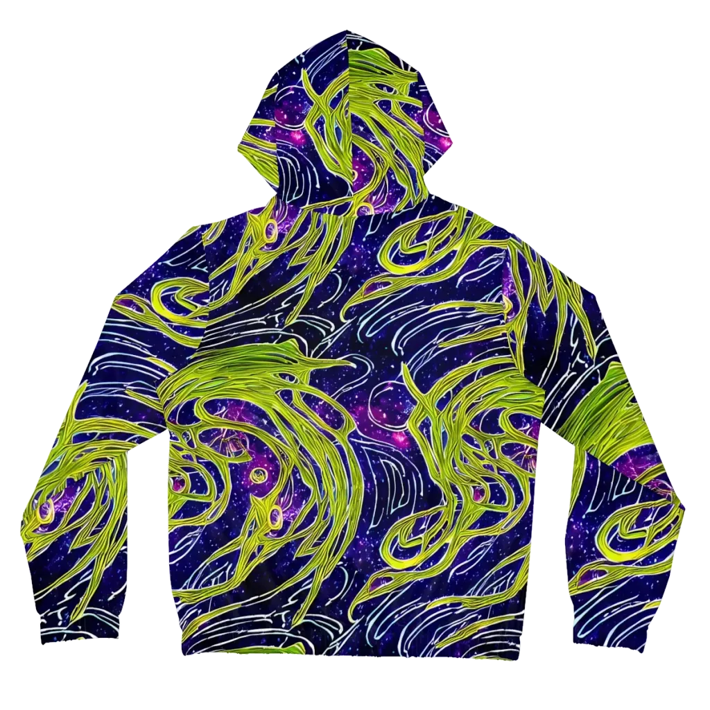 Celestial Scribbles on Women's Full-Zip Hoodie — Back