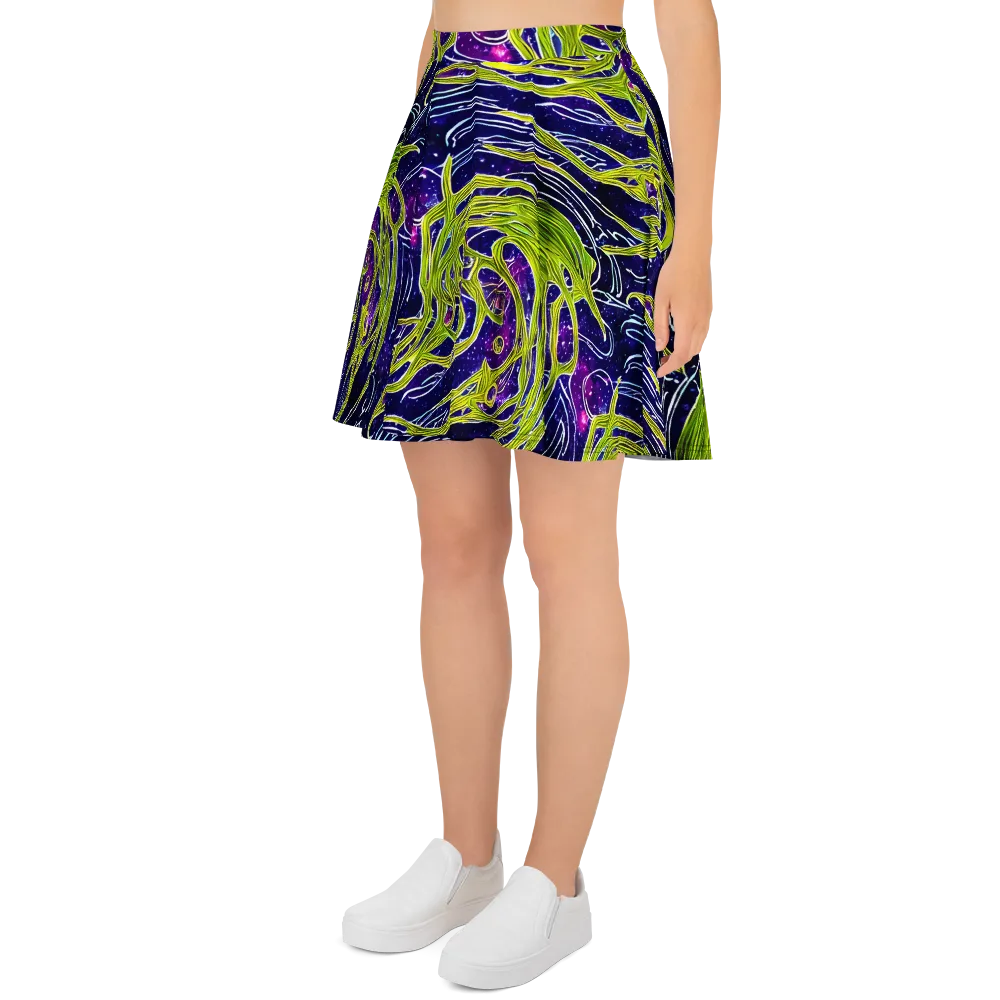 Celestial Scribbles on Skater Skirt — Left