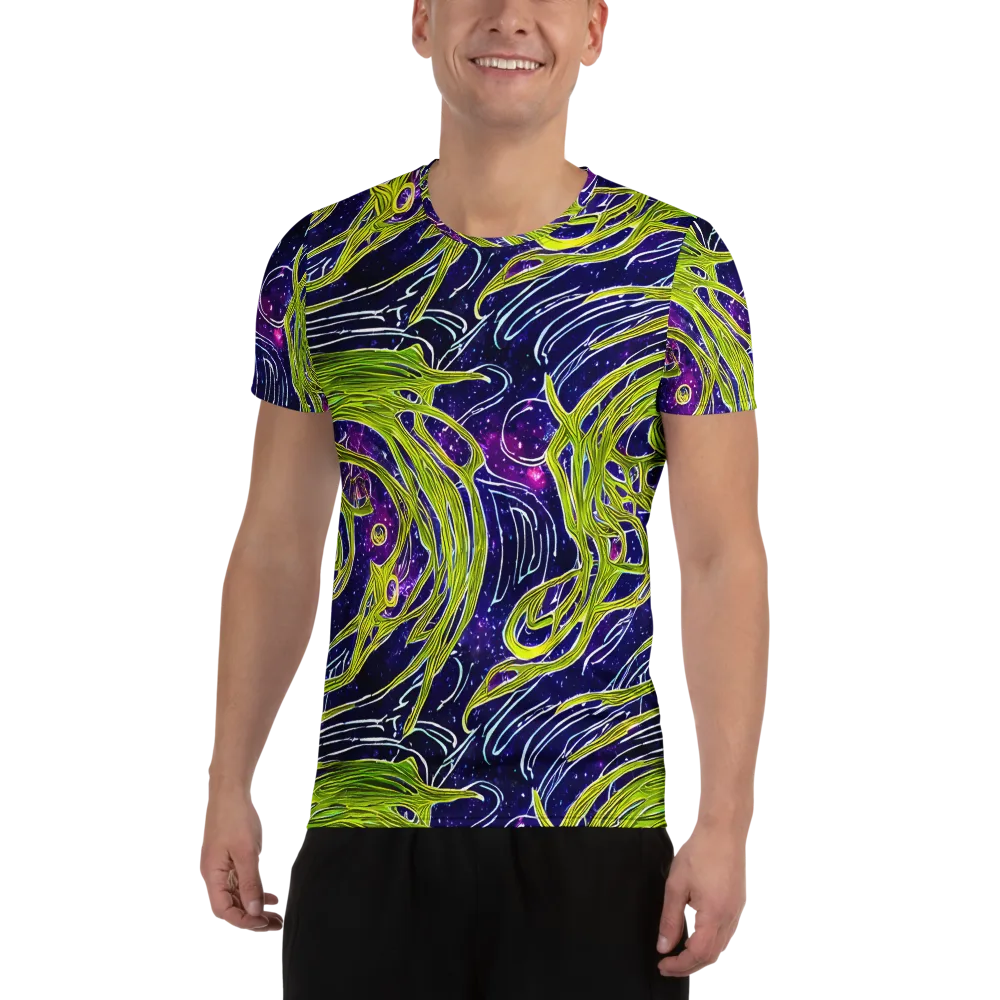 Celestial Scribbles on Men's Athletic T-Shirt — Front