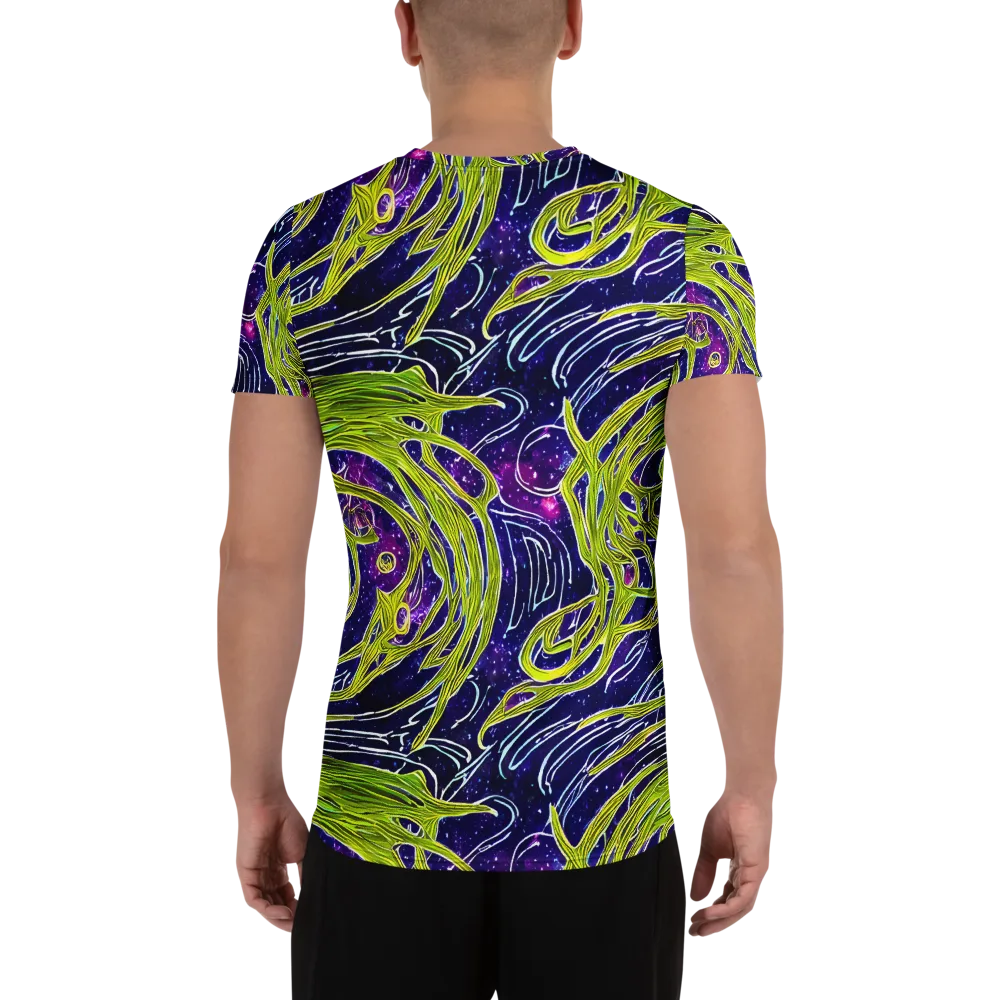 Celestial Scribbles on Men's Athletic T-Shirt — Back