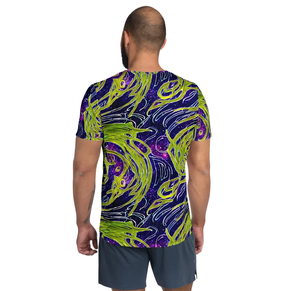 Celestial Scribbles on Men's Athletic T-Shirt — Back