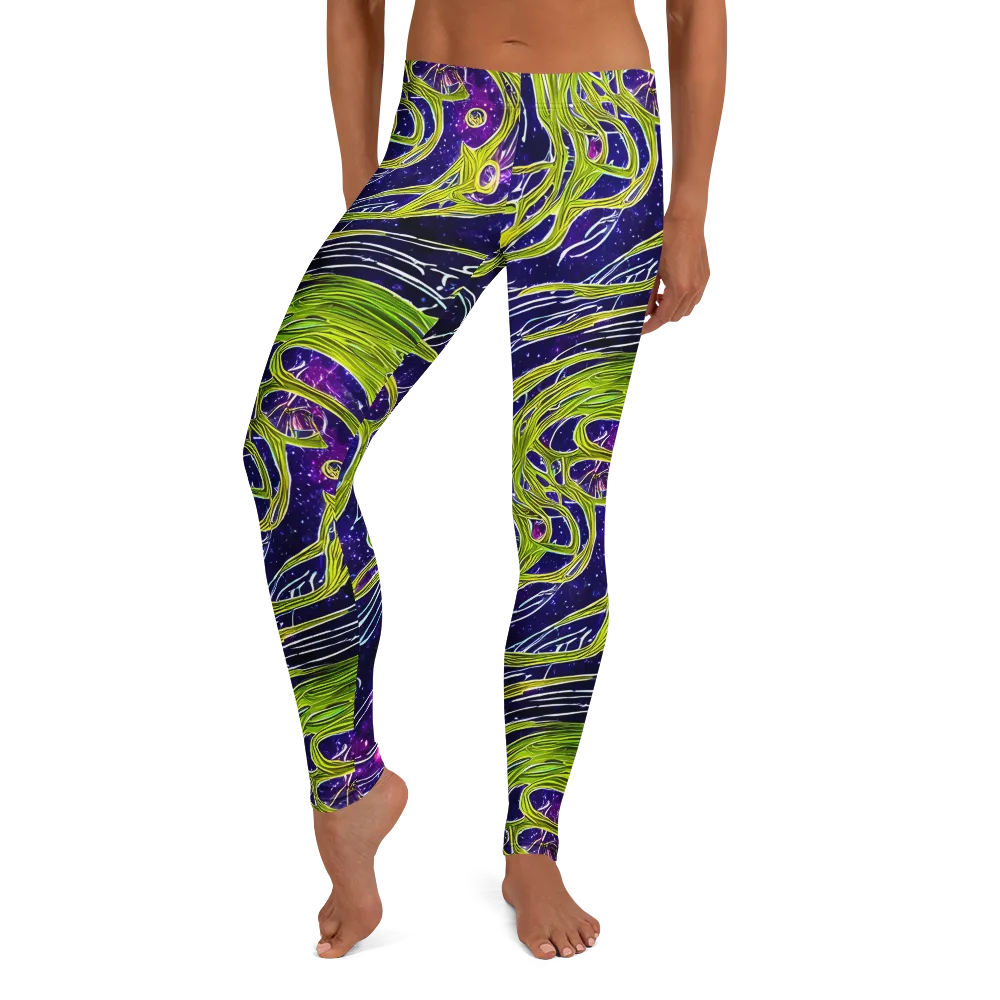 Celestial Scribbles on Leggings — Front