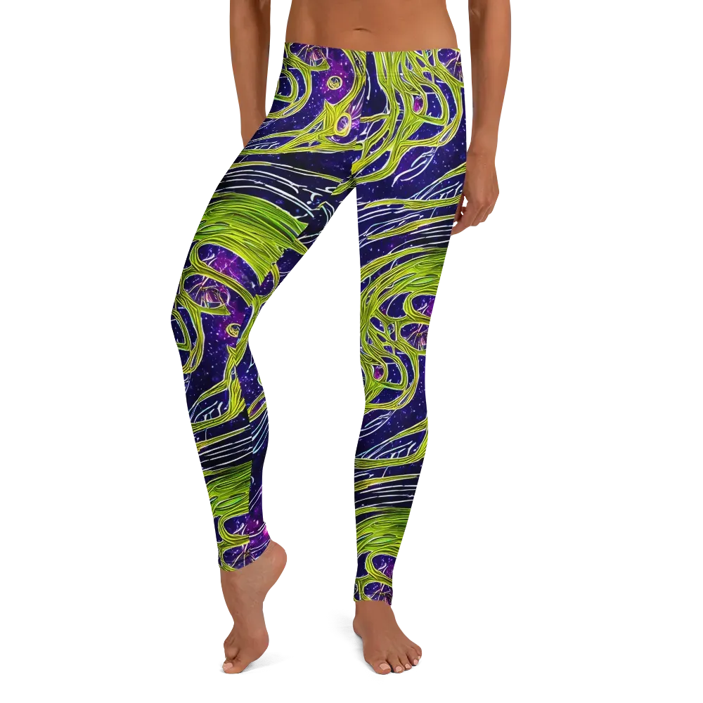 Celestial Scribbles on Leggings — Front