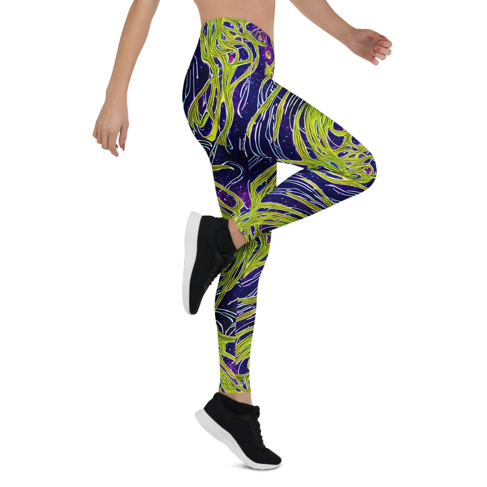 Celestial Scribbles on Leggings — Right