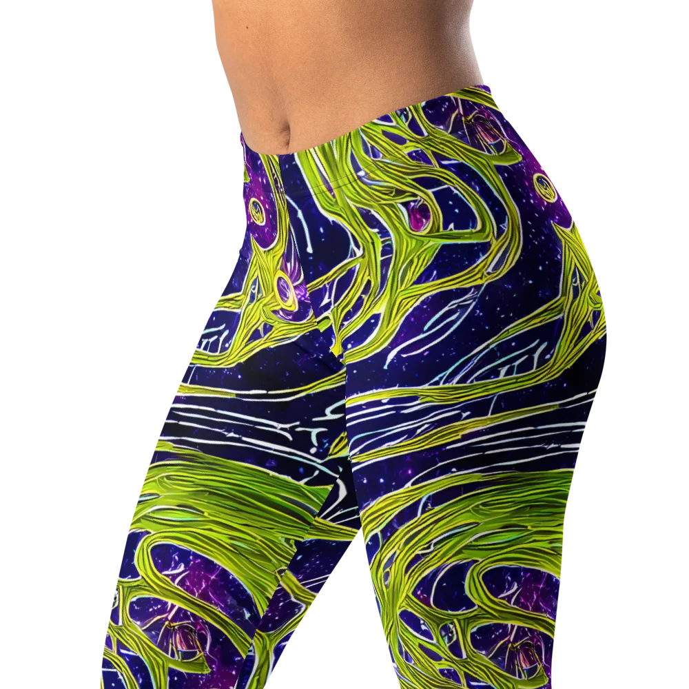 Celestial Scribbles on Leggings — Left Front