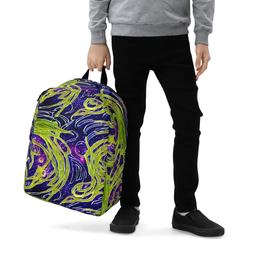 Celestial Scribbles on a Minimalist Backpack