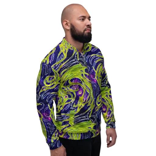 Celestial Scribbles on a Bomber Jacket
