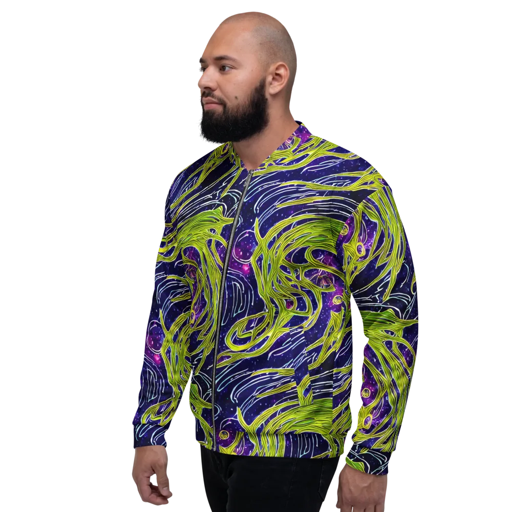 Celestial Scribbles on Bomber Jacket — Left