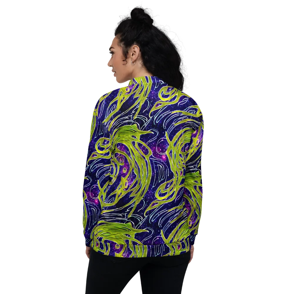 Celestial Scribbles on Bomber Jacket — Back