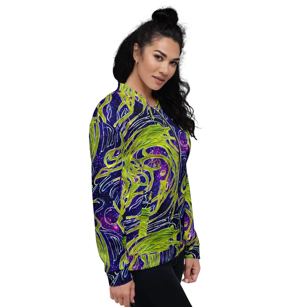 Celestial Scribbles on Bomber Jacket — Right