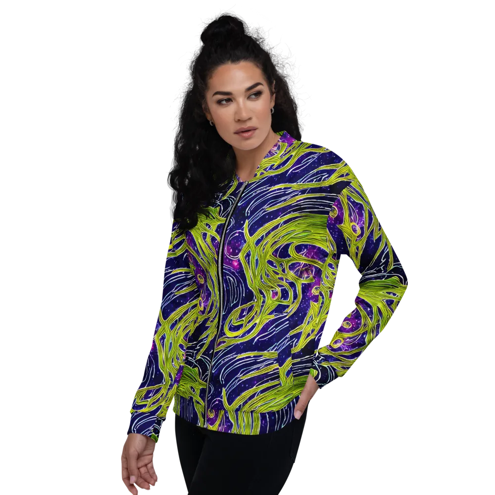 Celestial Scribbles on Bomber Jacket — Left