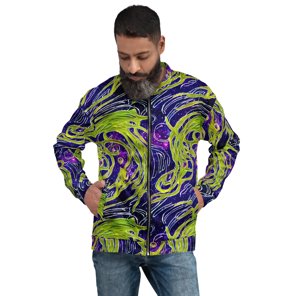 Celestial Scribbles on Bomber Jacket — Front