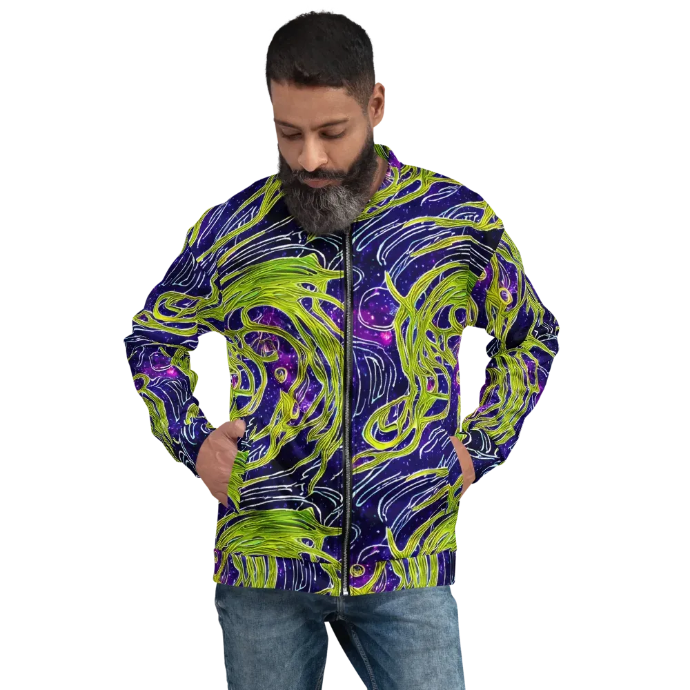 Celestial Scribbles on Bomber Jacket — Front
