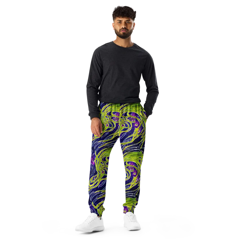 Celestial Scribbles on Men's Joggers — Front