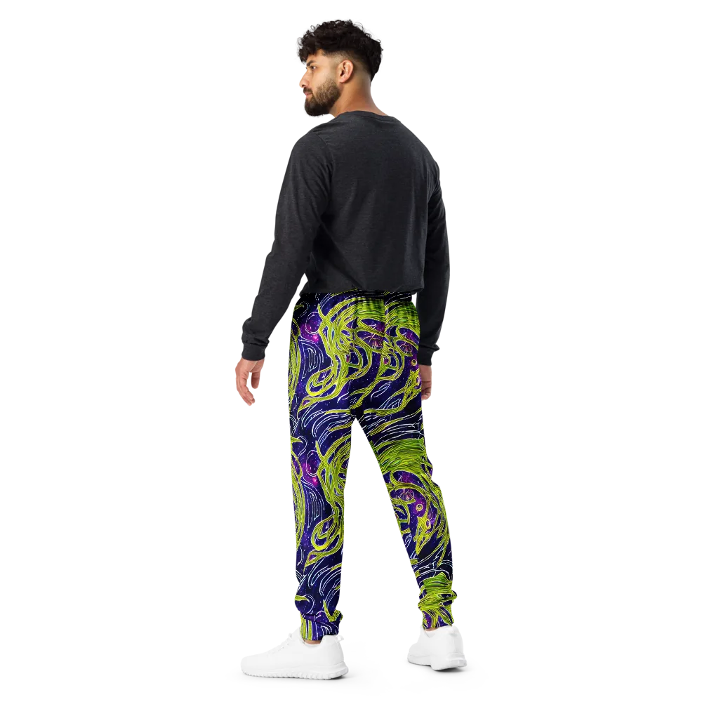 Celestial Scribbles on Men's Joggers — Back