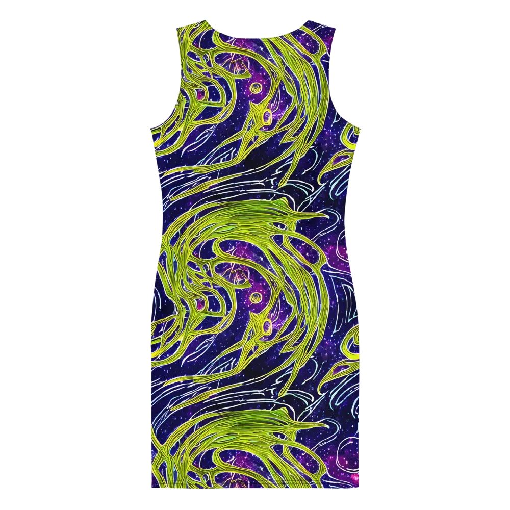 Celestial Scribbles on Bodycon Dress — Back