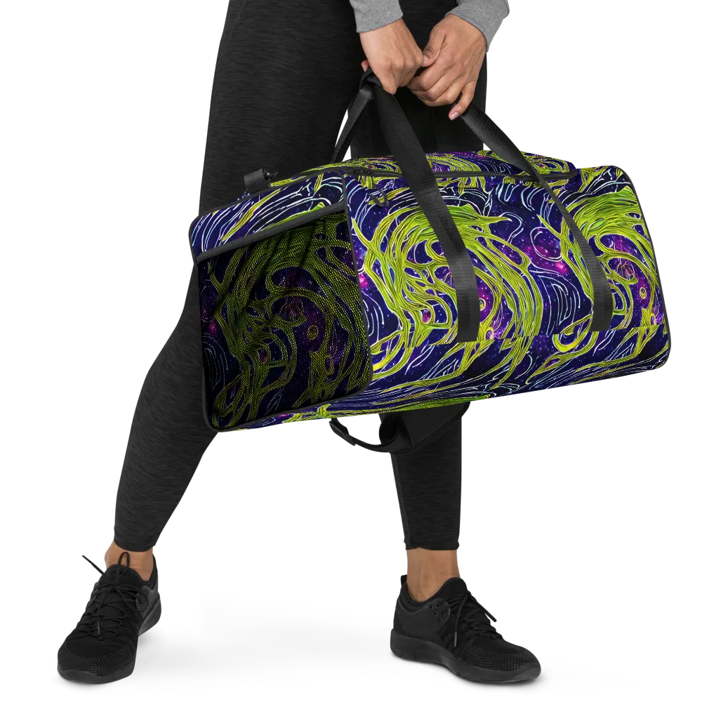 Celestial Scribbles on Duffle Bag — Right Front