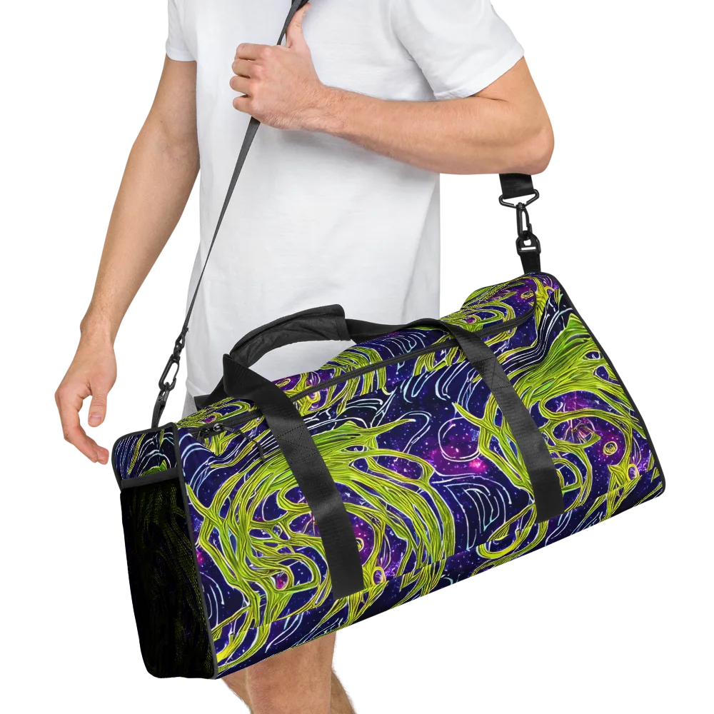 Celestial Scribbles on Duffle Bag — Right Front