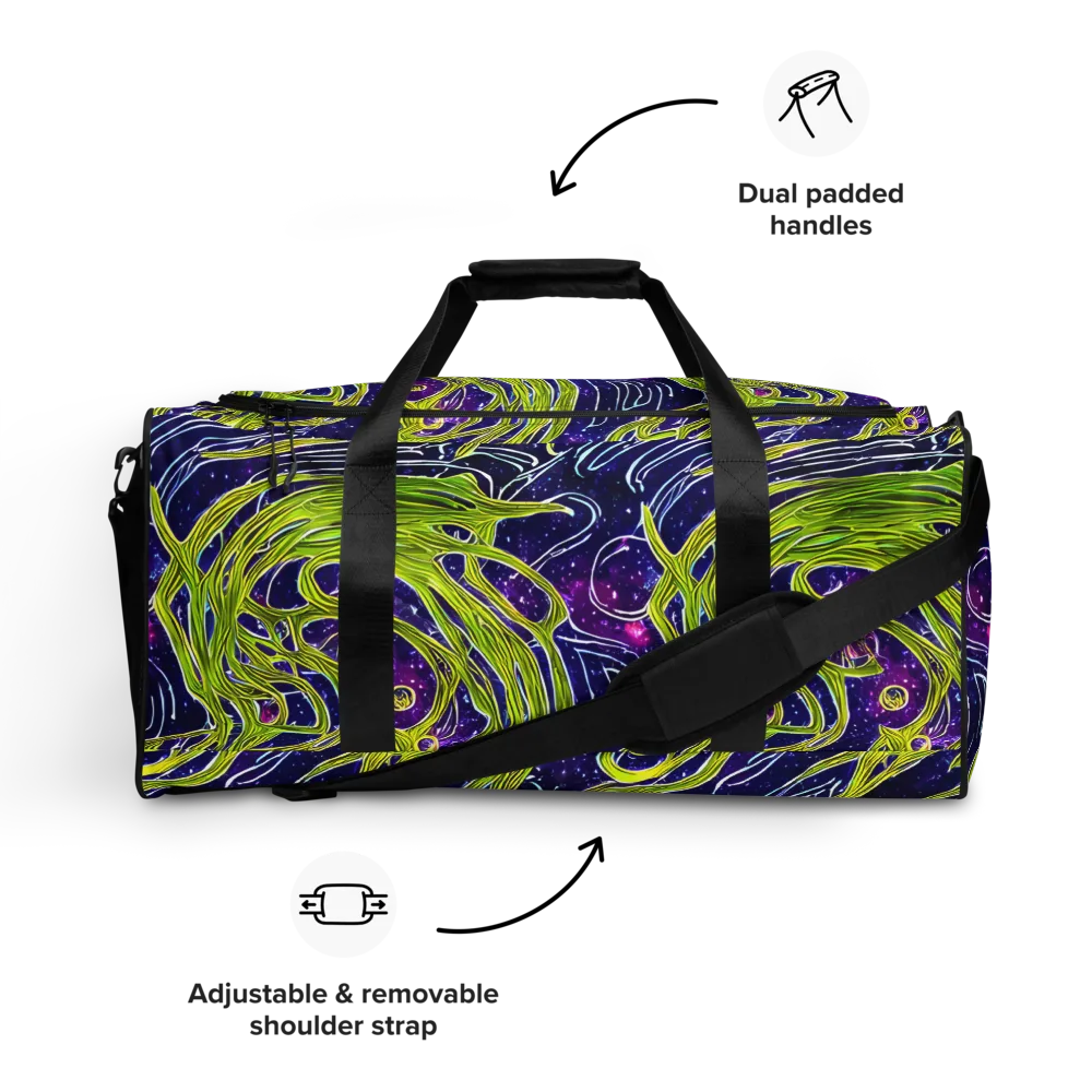 Celestial Scribbles on Duffle Bag — Front