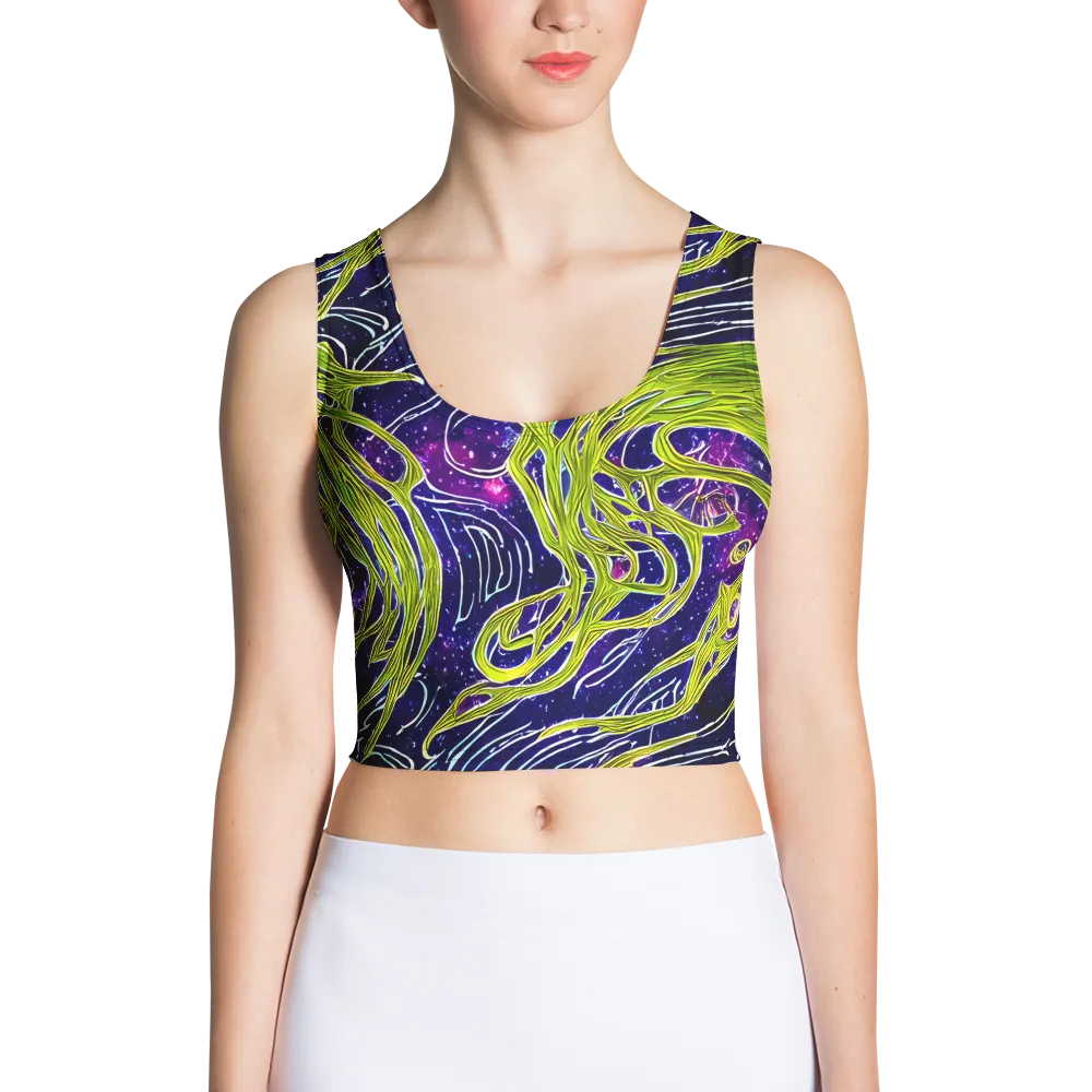 Celestial Scribbles on Crop Top — Front