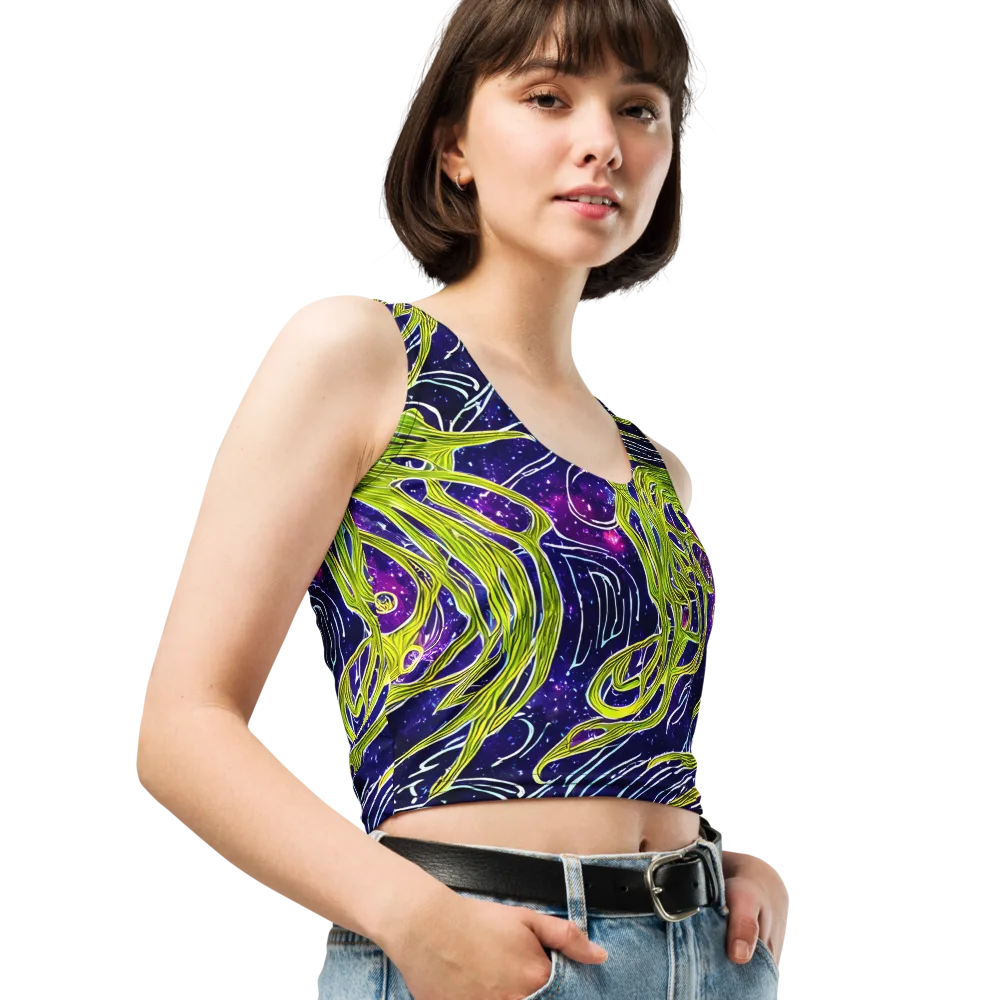 Celestial Scribbles on Crop Top — Right Front