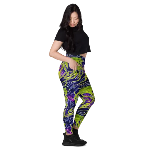 Celestial Scribbles on a Leggings with Pockets