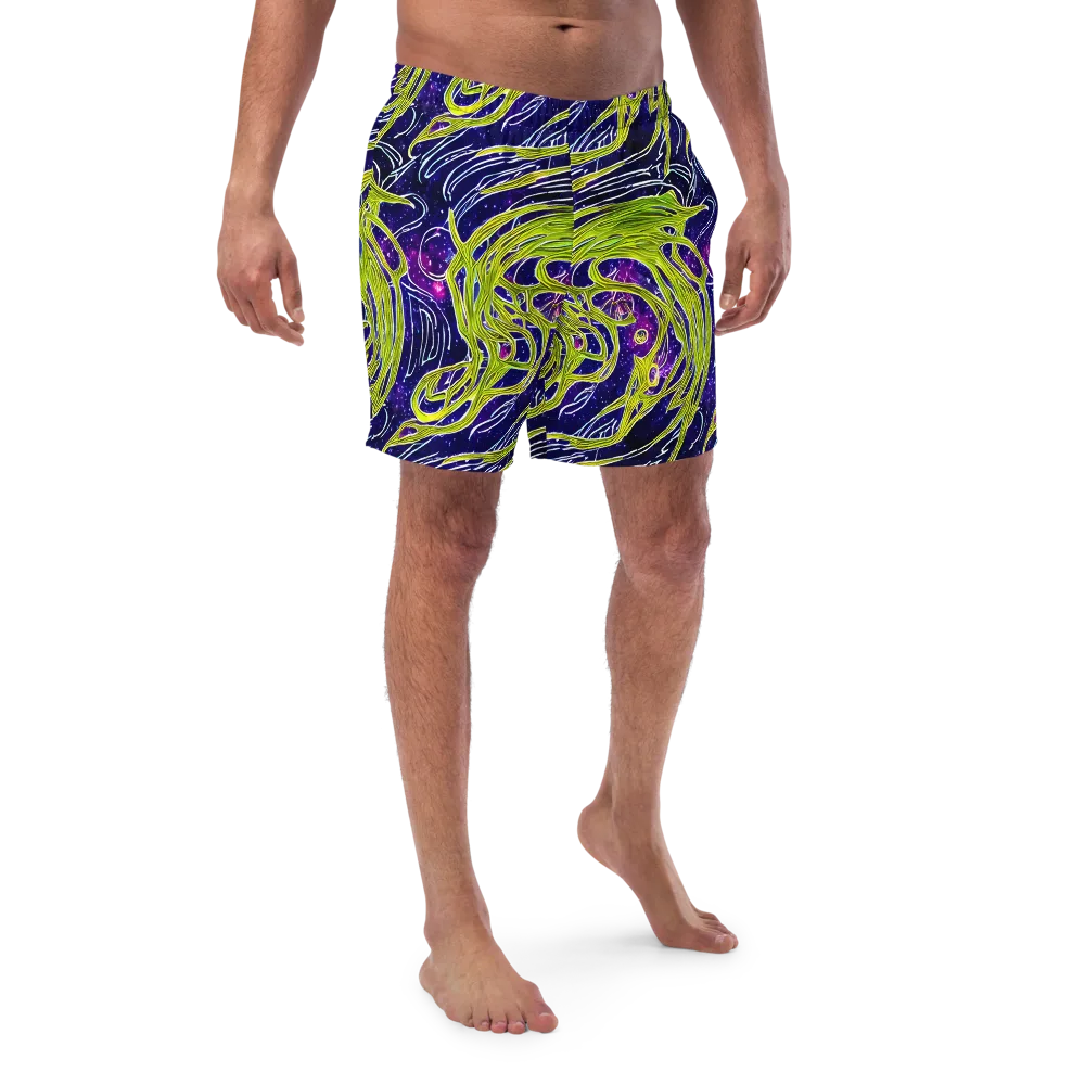 Celestial Scribbles on Swim Trunks — Front