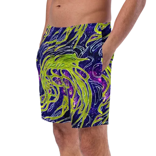 Celestial Scribbles on a Swim Trunks