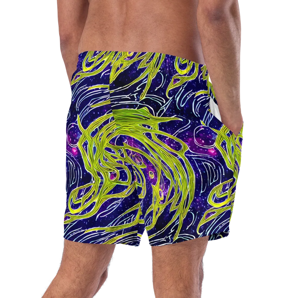 Celestial Scribbles on Swim Trunks — Right Back