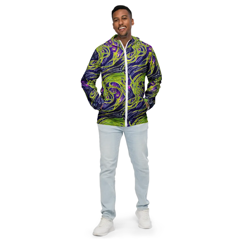Celestial Scribbles on Men's Windbreaker — Front
