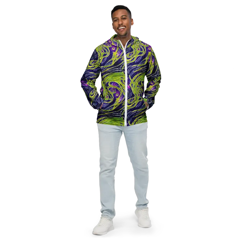 Celestial Scribbles on Men's Windbreaker — Front