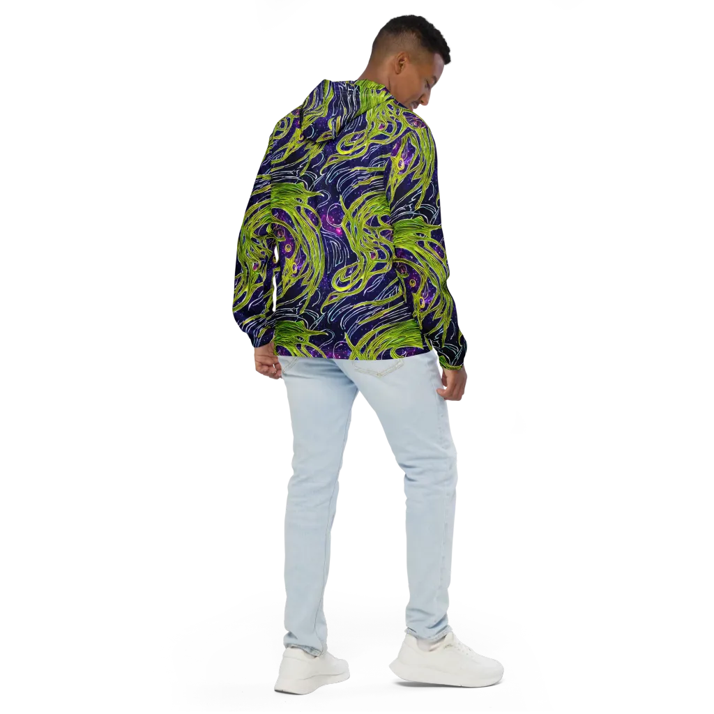 Celestial Scribbles on Men's Windbreaker — Back