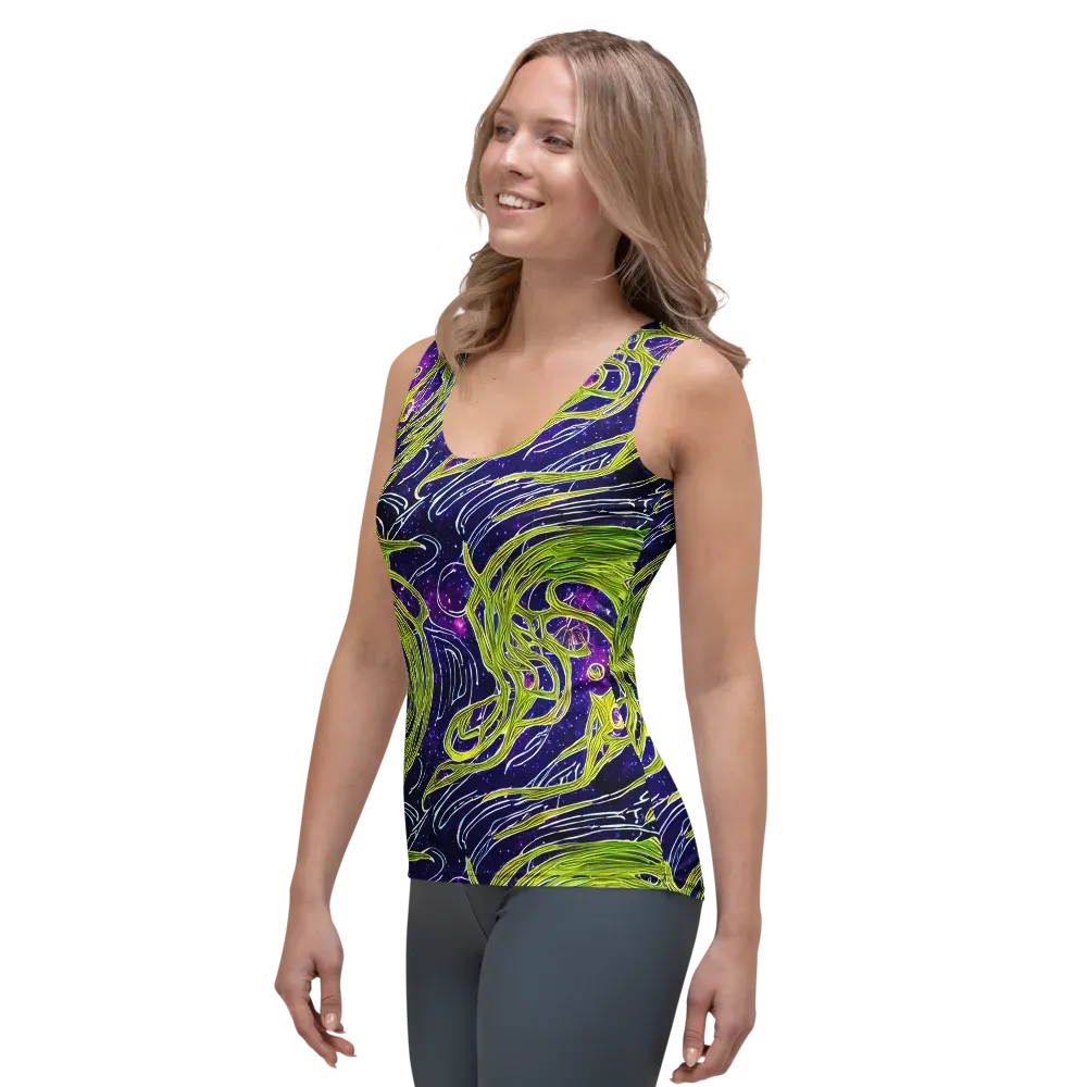 Celestial Scribbles on Women's Tank Top — Left Front