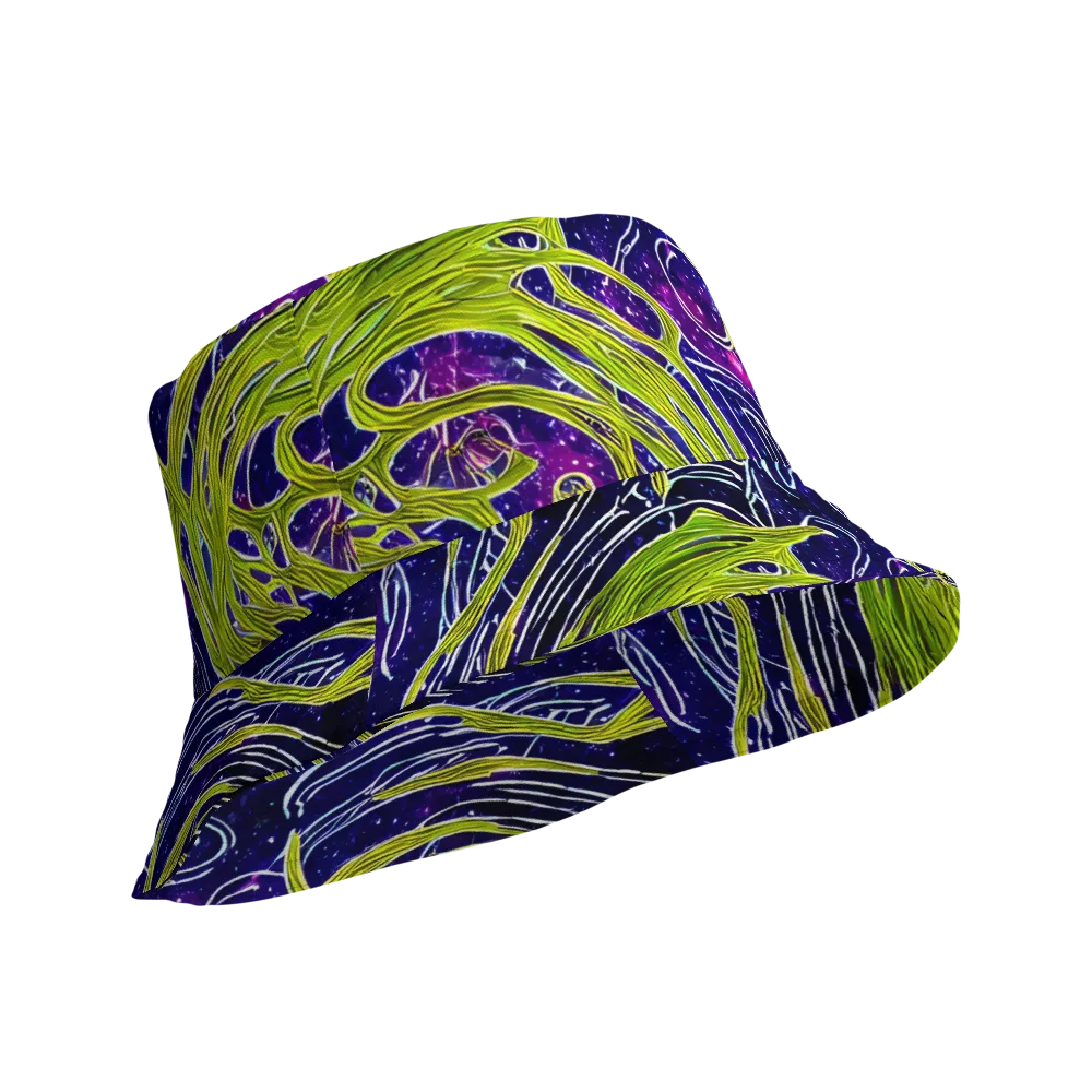 Celestial Scribbles on Reversible Bucket Hat — Product details Outside