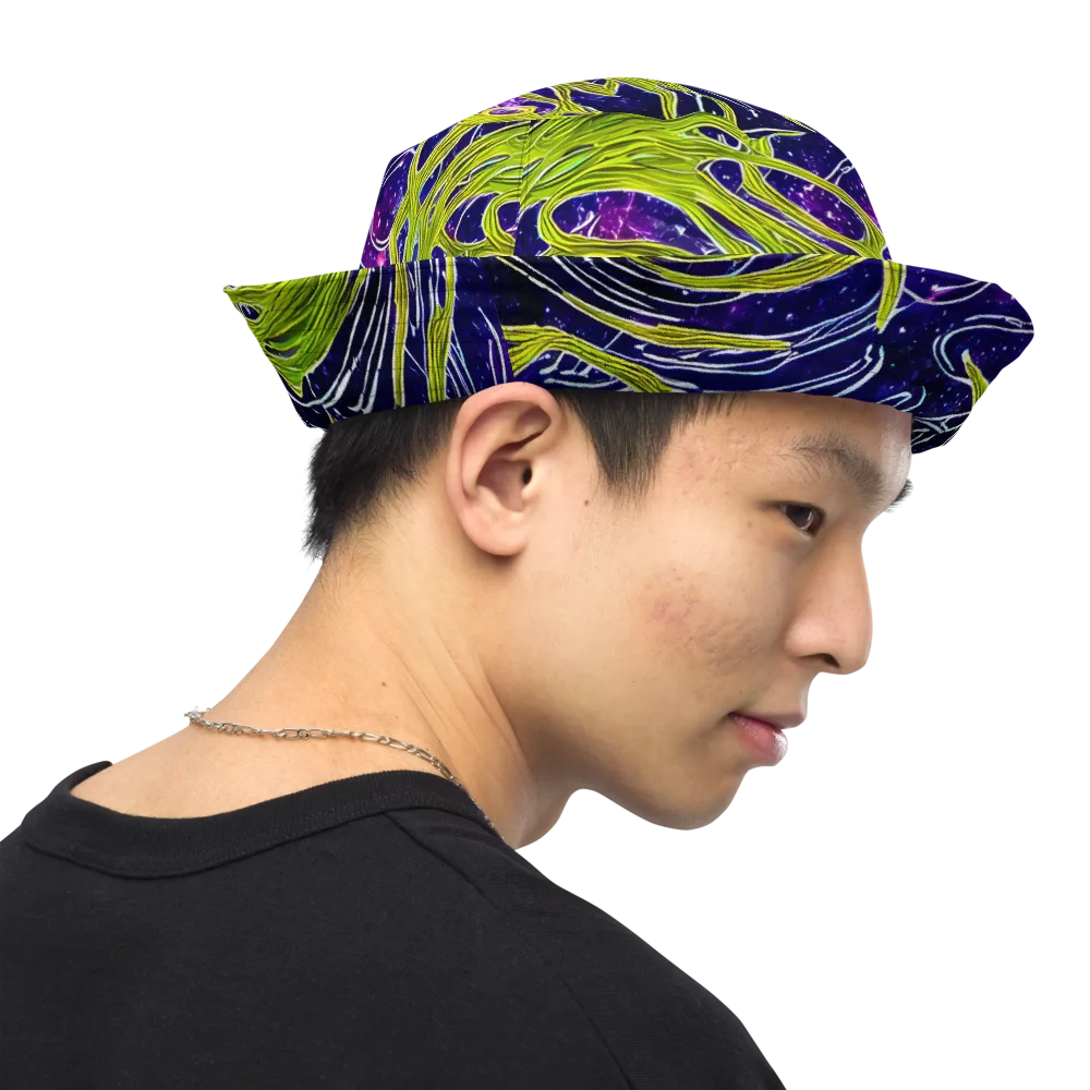 Celestial Scribbles on Reversible Bucket Hat — Right Outside