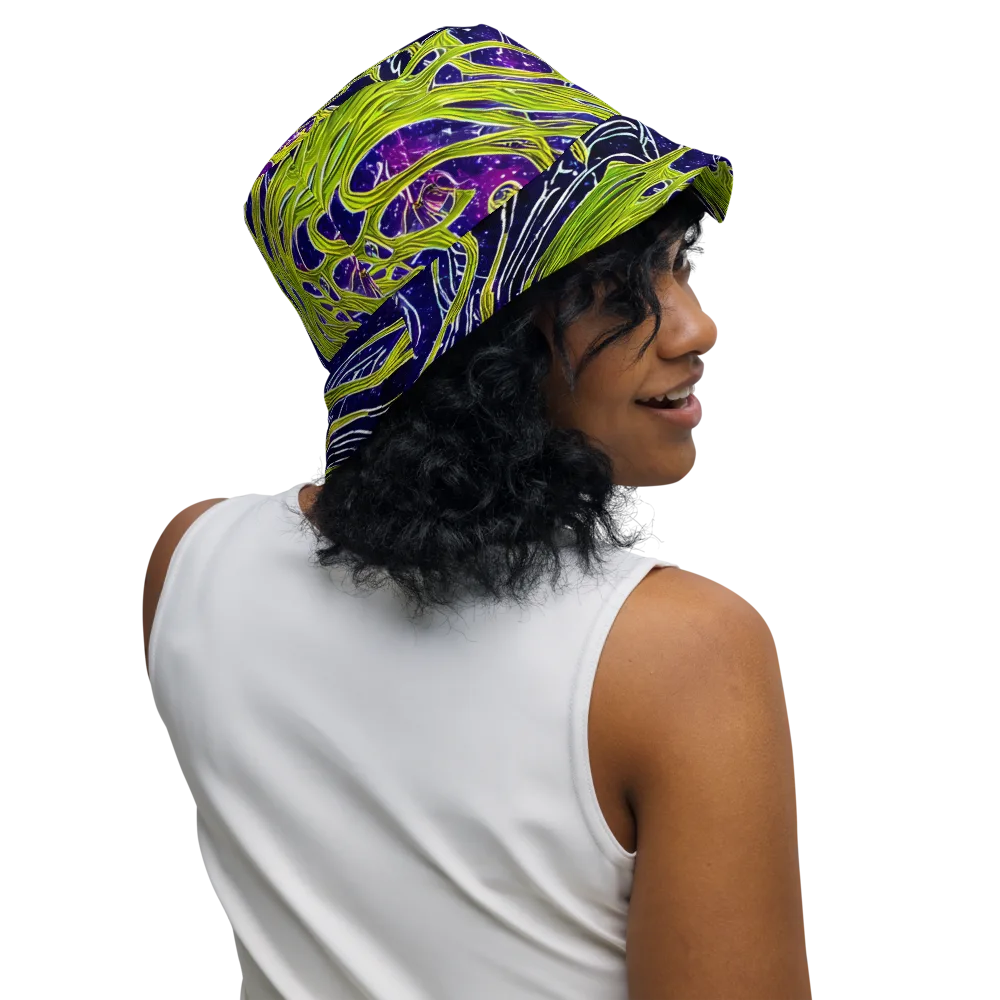 Celestial Scribbles on Reversible Bucket Hat — Right Outside