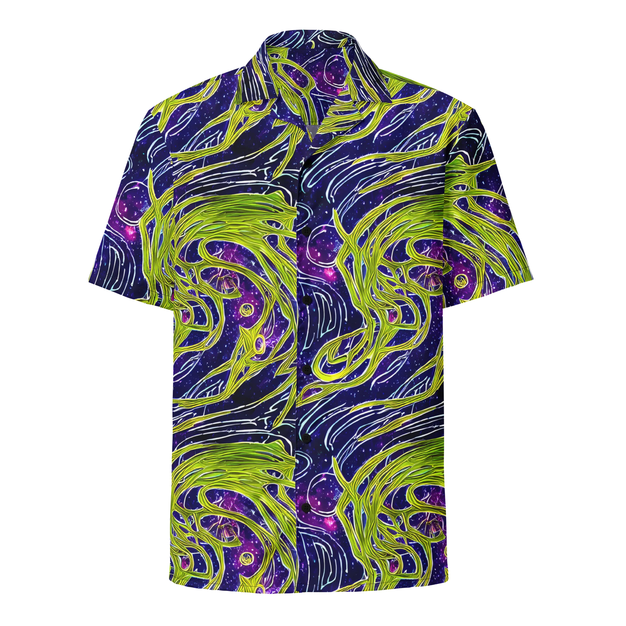 Celestial Scribbles on Button Shirt — Front