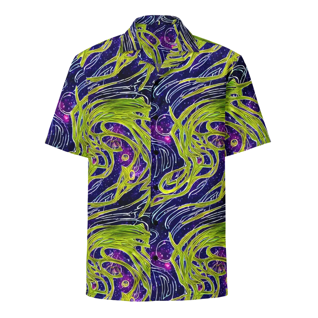 Celestial Scribbles on Button Shirt — Front